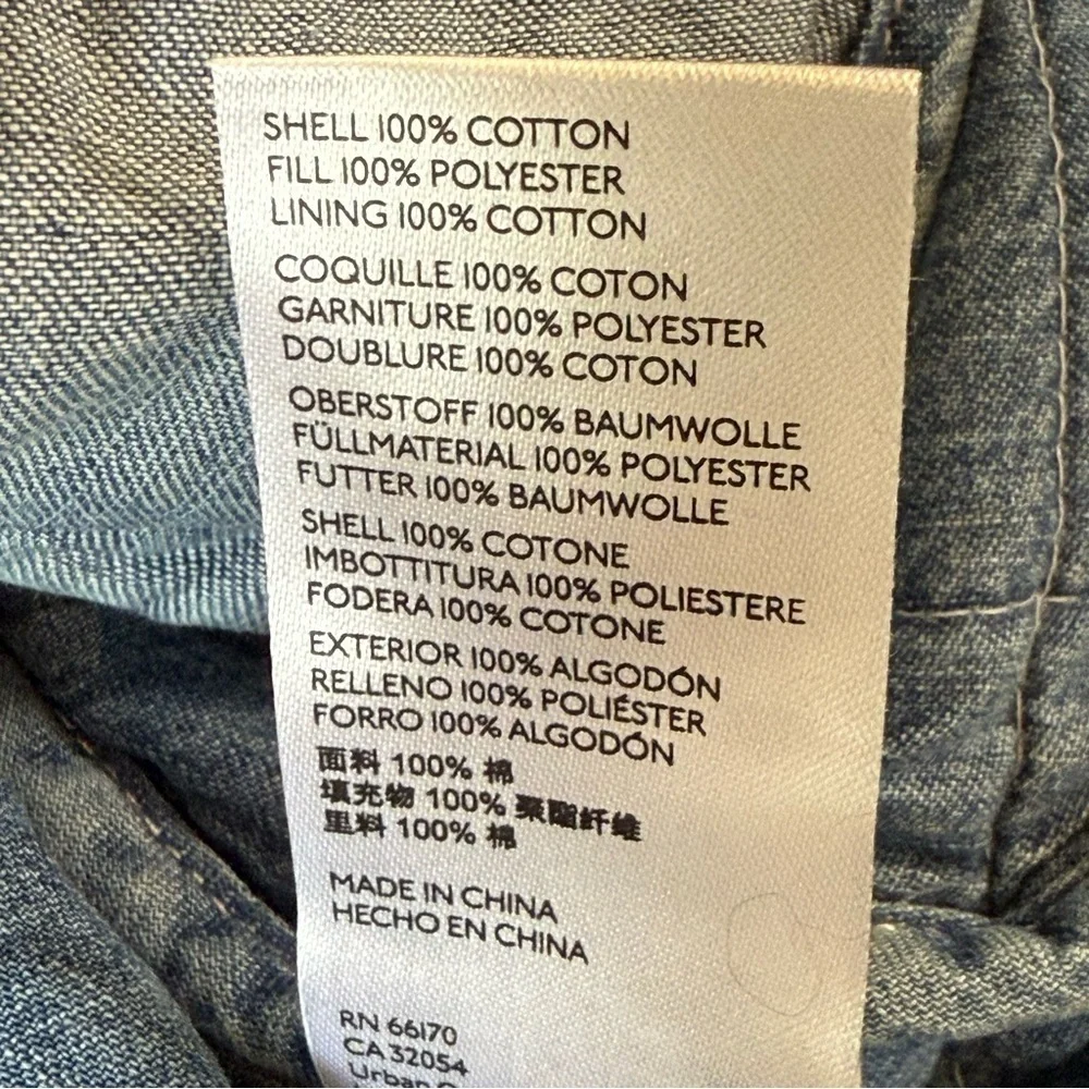 Free People Quilted Dolman Denim Jacket Size S